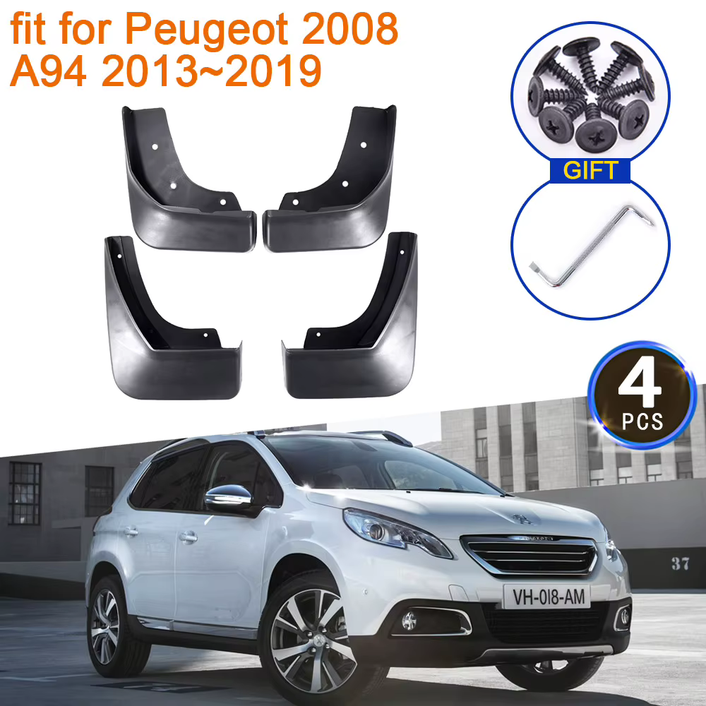 4x pour Peugeot 2008 A94 2013 2014 2015 2016 2017 2018 2019 garde-boue garde-boue garde-boue roues a