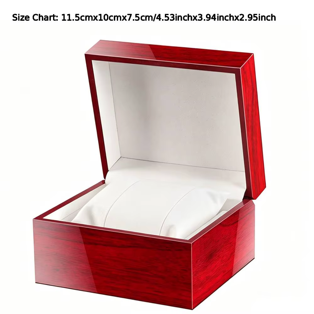 Boîte de présentation pour montre en cuir PU, anti-poussière, protection pour montre, en bois, à fen