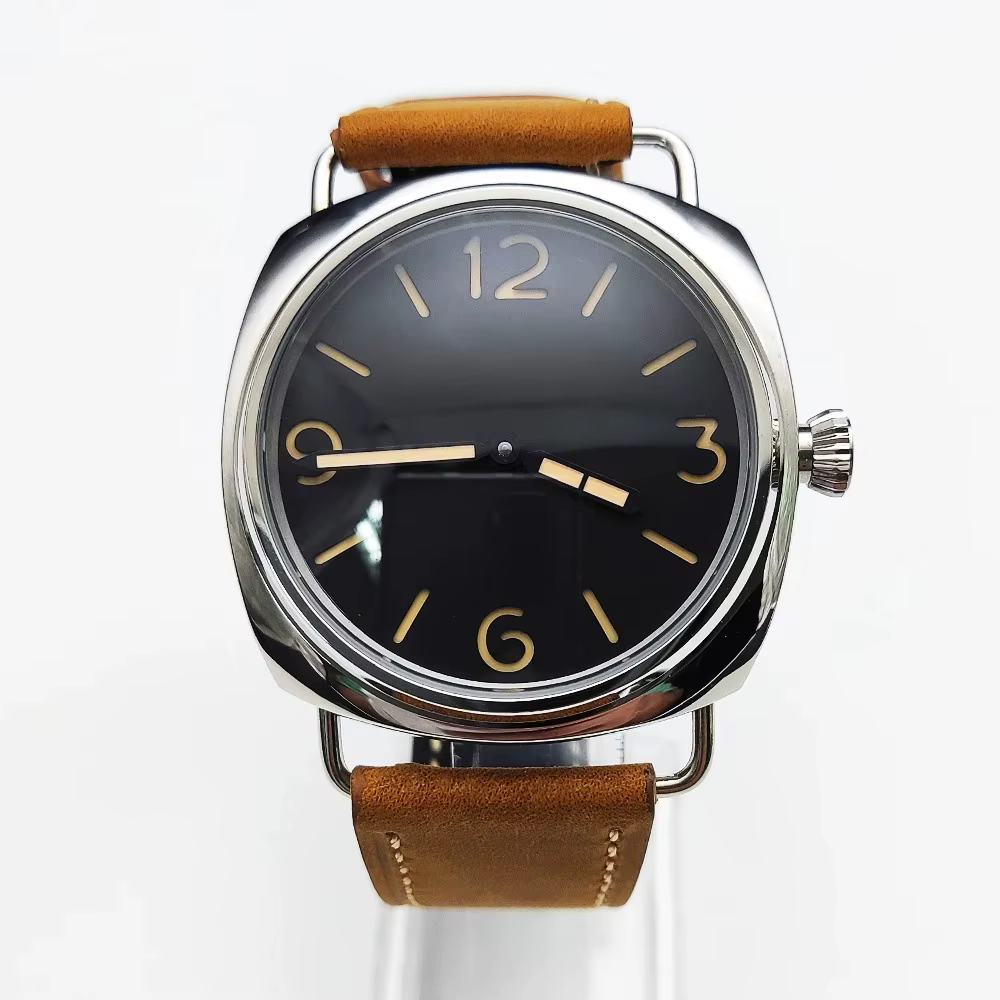 Nouvelle arrivée, montre automatique pour homme Parnsrpe ST3600, vintage, cadran bleu, aiguilles dor