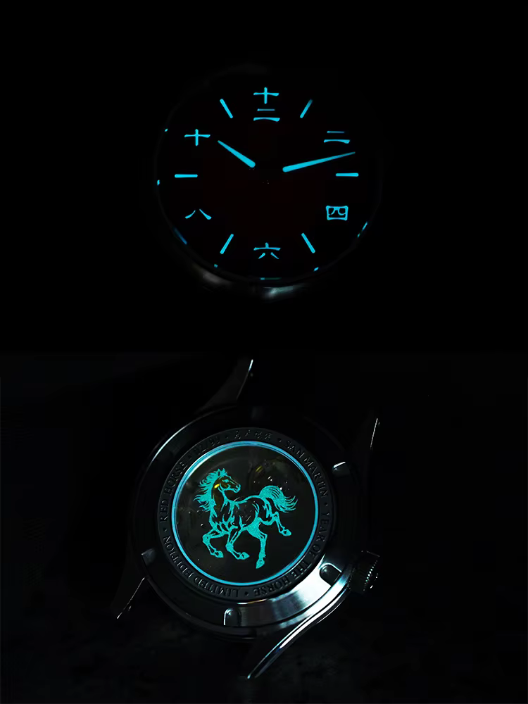 San Martin 2026 Cadran 3D gaufré Année du Cheval Édition limitée 39 mm Miyota 90S5 Fond transparent 