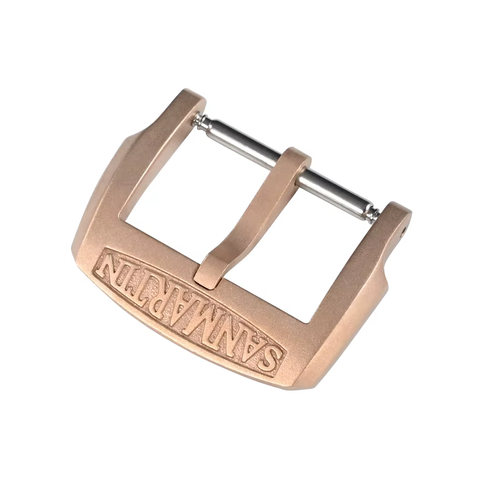 San Martin Logo Bronze boucles ardillon 18mm fermoir de montre 20mm pour bracelet stérile 22mm Boucl