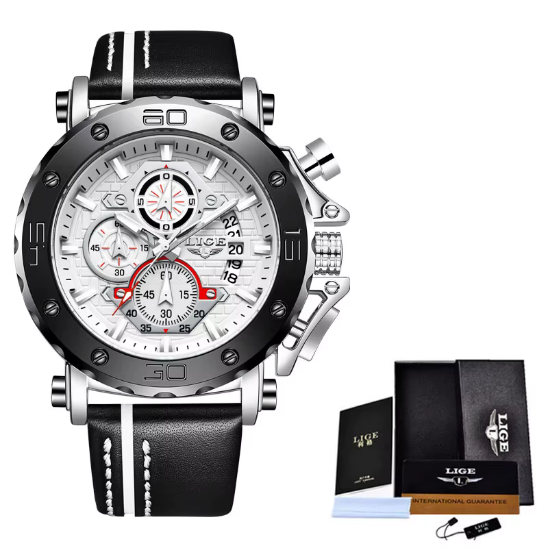 LIGE 2025 nouvelle entreprise Silicone hommes montres haut de gamme montre à Quartz de luxe pour hom