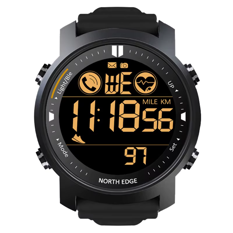 Km TH EDGE-Montre numérique militaire pour homme, étanche à 50m, sport de course, podomètre, chronom