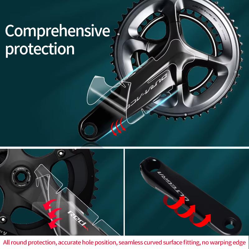 Film de protection universel pour manivelle de vélo de route, en Fiber de carbone, Film de protectio