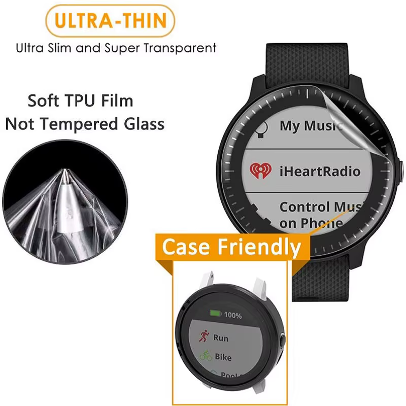 Protecteur d'écran souple en Hydrogel TPU, 500 pièces, pour montre intelligente, diamètre 35mm 34mm