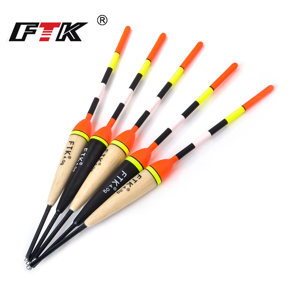 FTK Barguzinsky sapin clair sur le noir 5 pièces/lot flotteur de pêche longueur 19-23cm poids de flo