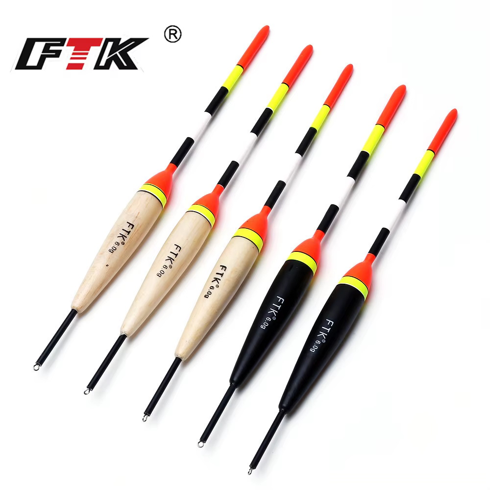 FTK Barguzinsky sapin clair sur le noir 5 pièces/lot flotteur de pêche longueur 19-23cm poids de flo