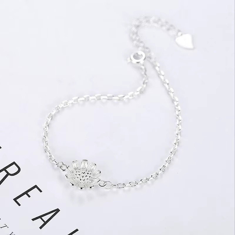 2019 réel pur 925 en argent Sterling marguerite fleur bracelets pour femme pulsera de plata livraiso