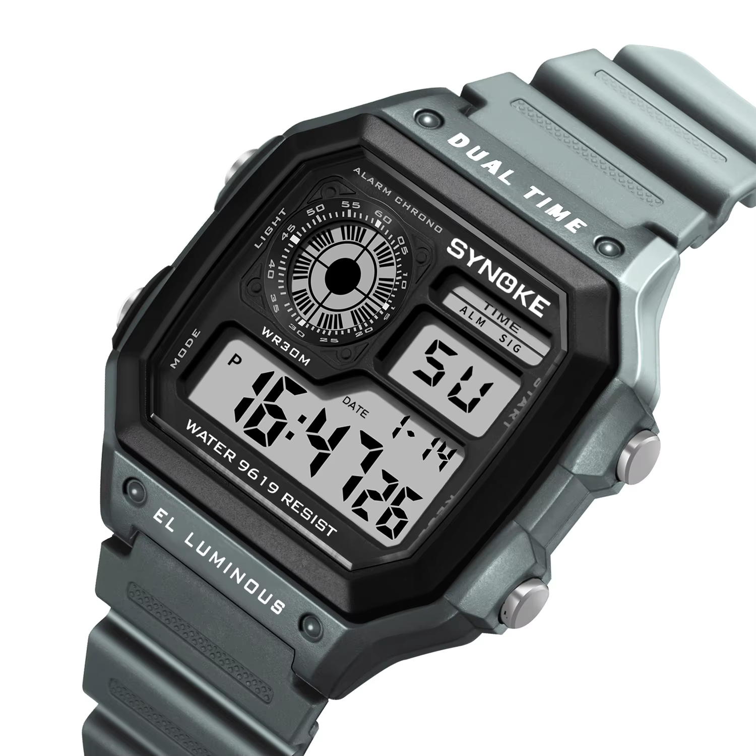 PANARS-Montre-bracelet de sport militaire étanche pour homme, chronomètre électronique, numérique, 5