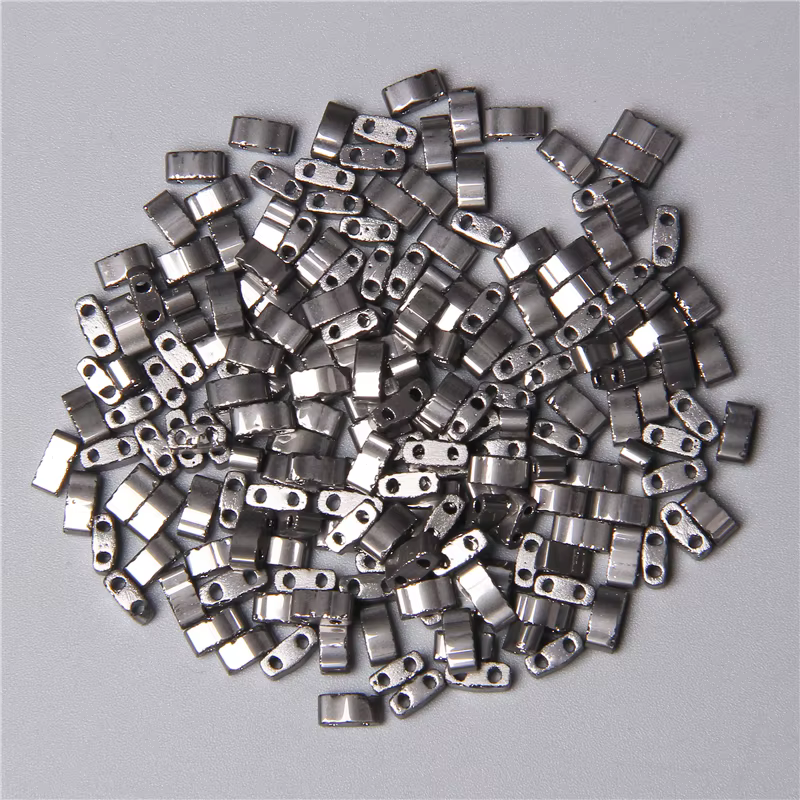 Perles de Tila plates, 2 trous, 3x5mm, pour bricolage, fabrication de bijoux, Bracelet, graines en v