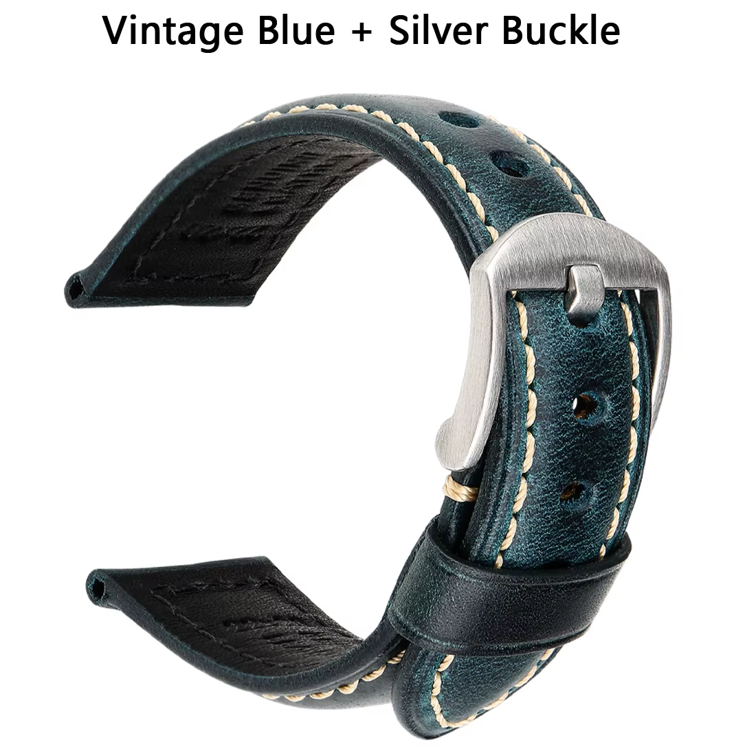 Maikes bracelet de montre fait à la main 20mm 22mm 24mm bracelet de montre en cuir véritable Vintage