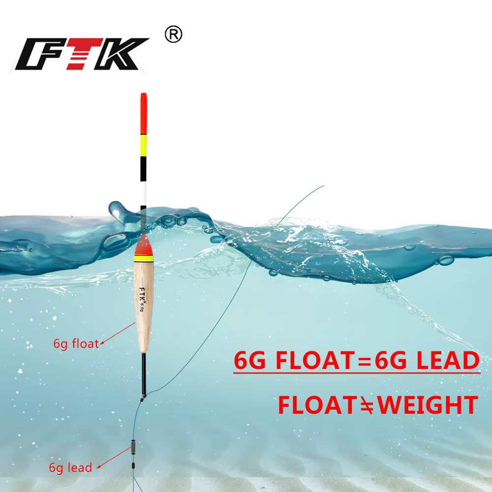 FTK Barguzinsky sapin clair sur le noir 5 pièces/lot flotteur de pêche longueur 19-23cm poids de flo