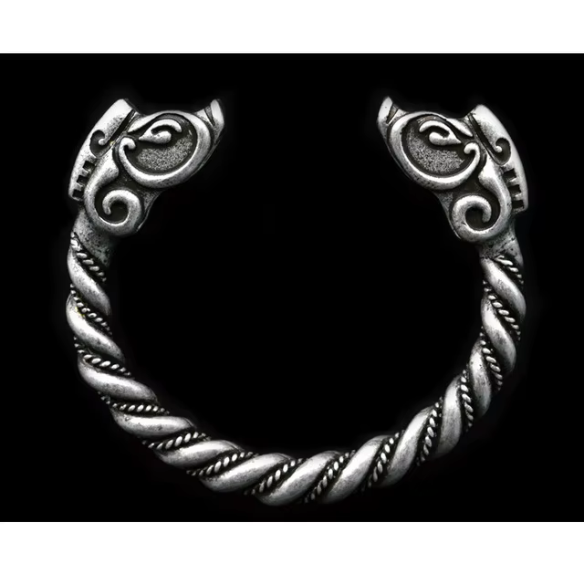Bracelet tibétain en argent fait à la main pour homme, manchette Viking personnalisable, loup sauvag