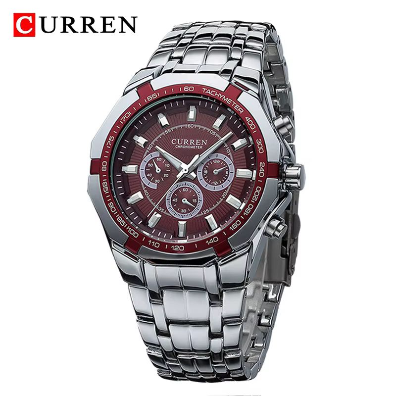 CURREN hommes marque de luxe militaire Sport hommes montres entièrement en acier Quartz horloge homm
