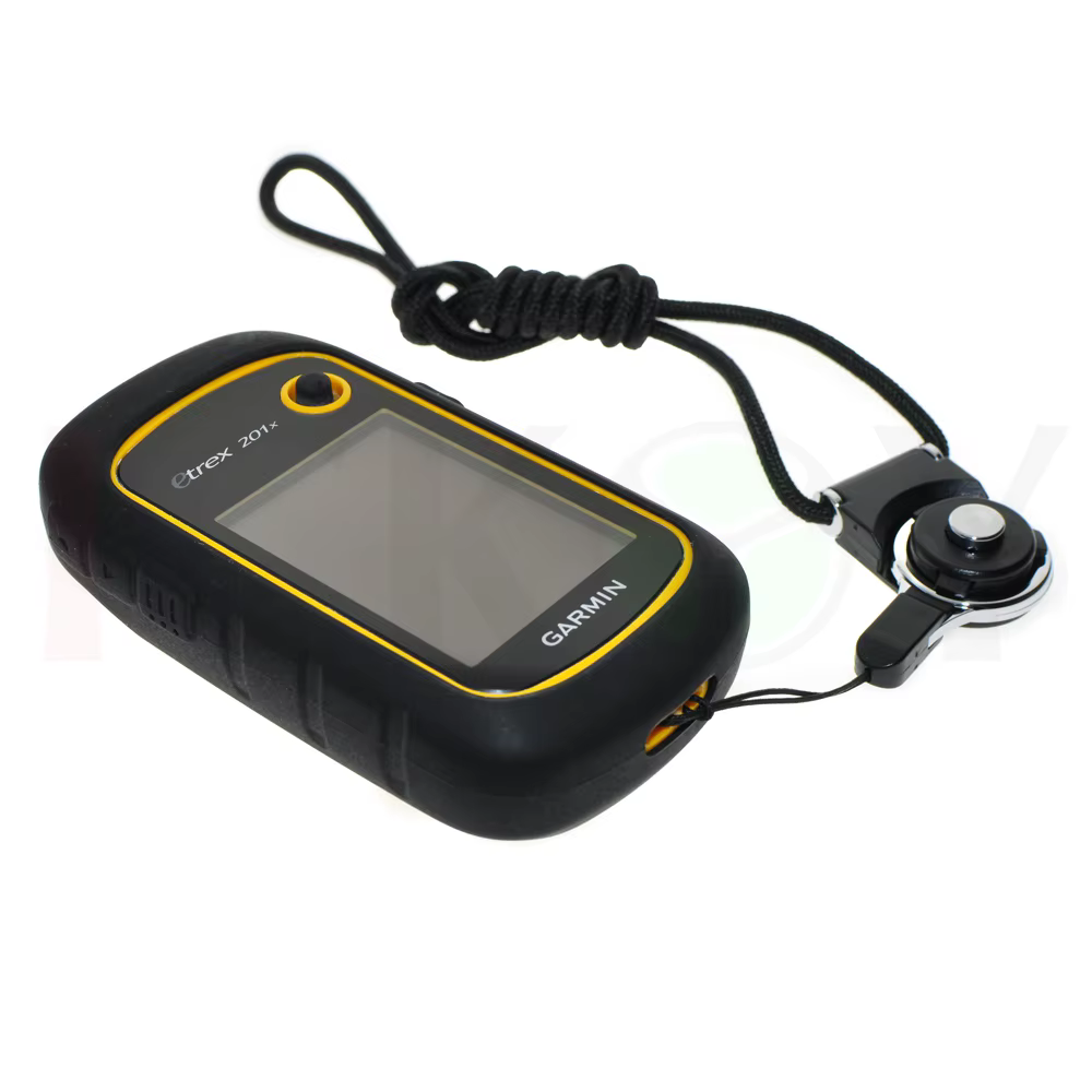 Étui de protection en silicone + poignées noires, anneau amovible, sangle de cou pour Garmin eTrex 1