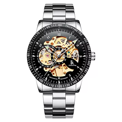 Montre mécanique Seton pour homme, modules de coloration IK, bracelet en acier inoxydable, mode déco