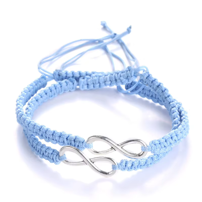2 pièces nouveau rétro infini fait à la main Bracelet ensemble amitié Bracelet ensemble amour Couple