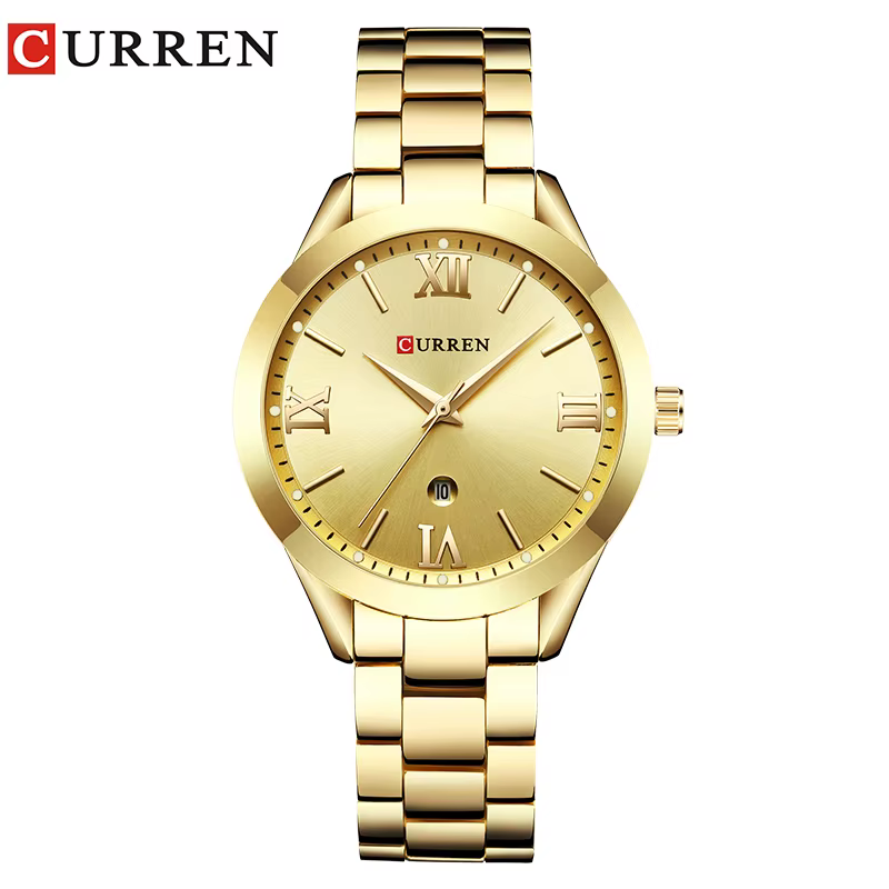 CURREN femmes montre de luxe mode montres femme horloge en acier inoxydable Simple affaires montres 