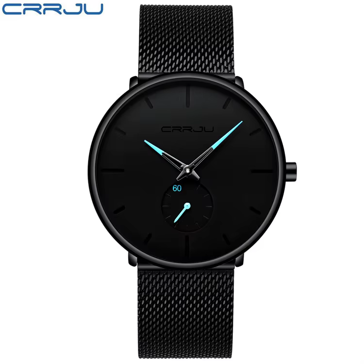 Montre à Quartz chronographe à grand cadran pour hommes, montre de sport militaire, montre-bracelet 