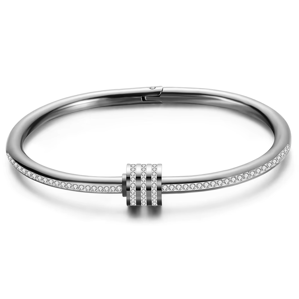 Bracelets de luxe en cristal perlé pour femmes, bijoux de mode, breloques en acier inoxydable, acces
