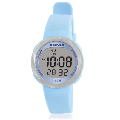 XONIX étanche 100m natation plongée femme étudiant montre garçons filles LED numérique sport caoutch