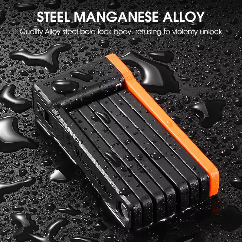WEST BIKING Serrure de Sécurité Pliable pour Vélo, Accessoire Anti-vol, Convient pour Vélo de Route,