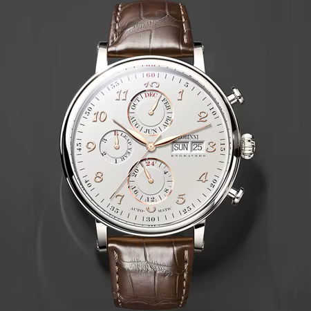 Montres pour hommes suisse LOBINNI marque de luxe calendrier perpétuel multi-fonction mouette automa