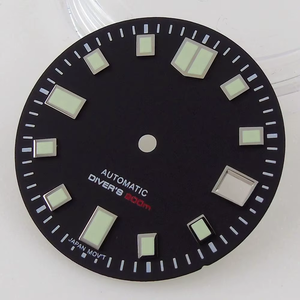 Cadran de montre automatique, couronne à 3 heures, 29mm, cadran noir, fenêtre de Date, accessoires l