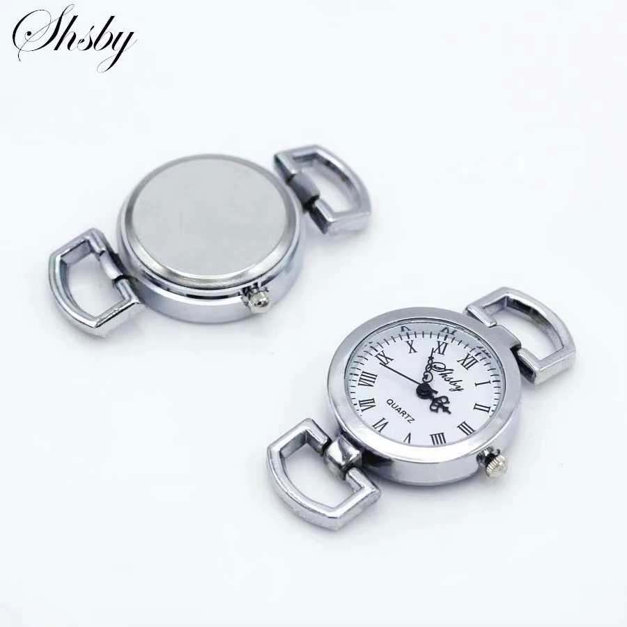 Shsby bricolage personnalité argent montre en-tête chiffres romains cercle montre Table noyau bracel