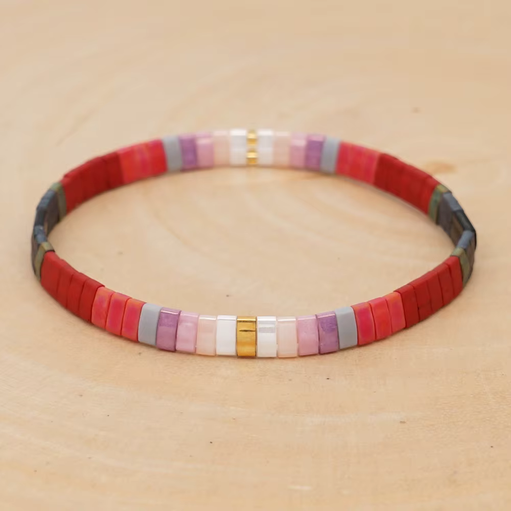Bracelets Boho MIYU pastels pour femmes, bijoux ethniques, perles de proximité, à la mode, nouveau c