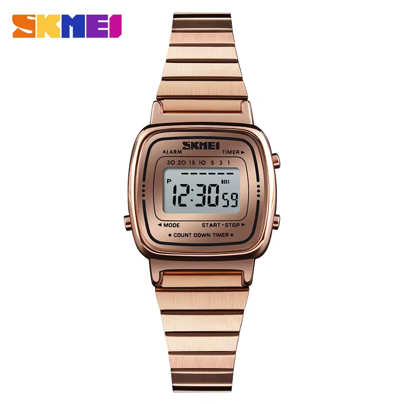 SKMEI – montre numérique de Sport pour femmes, grande marque de luxe, étanche, 3 bars, petit cadran,