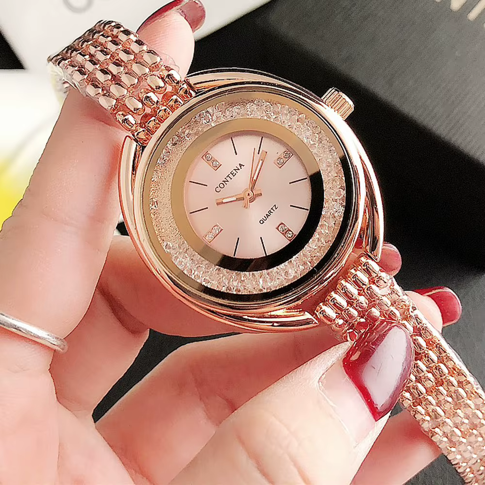 CONTENA célèbre marque de luxe modèle S dames montres mode doré concepteur femmes montre-bracelet te