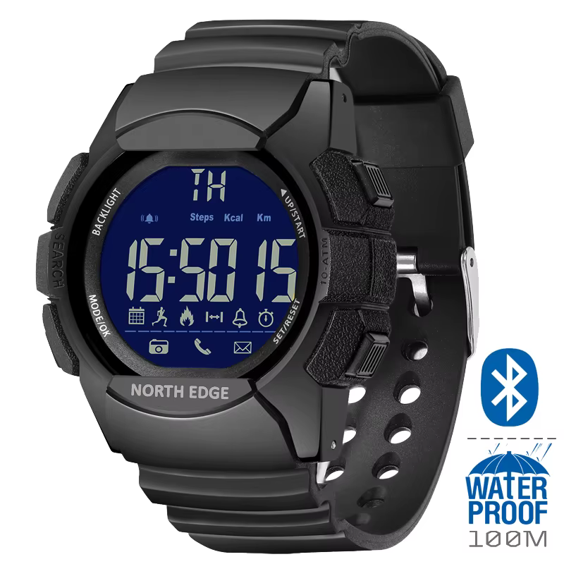 Montre pour hommes militaire résistant à l'eau 100M bord nord montre de Sport armée Led chronomètres