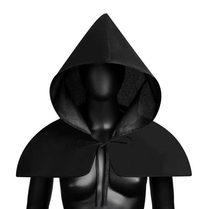 Cape courte pour Cosplay Halloween, accessoire Cosplay, déguisement de sorcière, unisexe, chapeau de