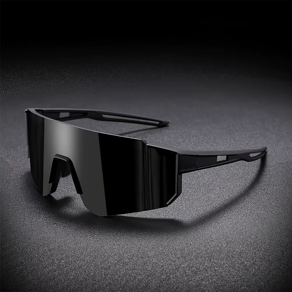 Lunettes de soleil de cyclisme surdimensionnées pour hommes, lunettes de vélo, lunettes anti-vent, v
