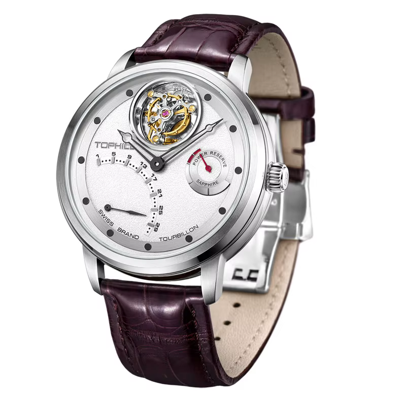 TOPHILL-Montre à tourbillon étanche pour homme, mouvement automatique, remontage automatique, montre