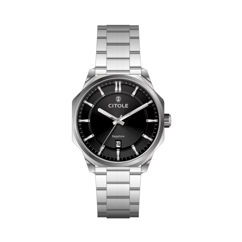 Montres à quartz Miyota 2115-6 CT7011G Champagne Sun 42mm CITOLE Verre saphir de luxe Cadeau pour pe