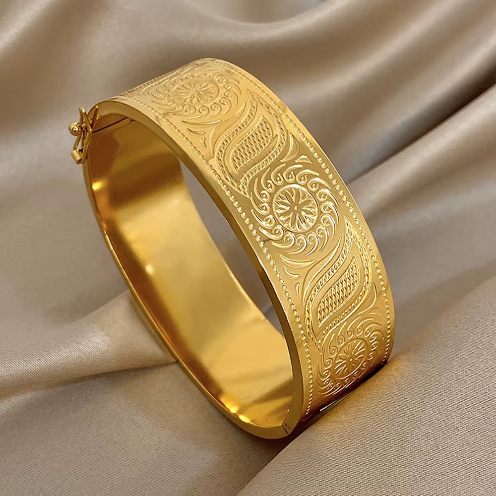 Bracelets épais en acier inoxydable pour femmes et hommes, Punk épais, Totem de la nation du soleil,