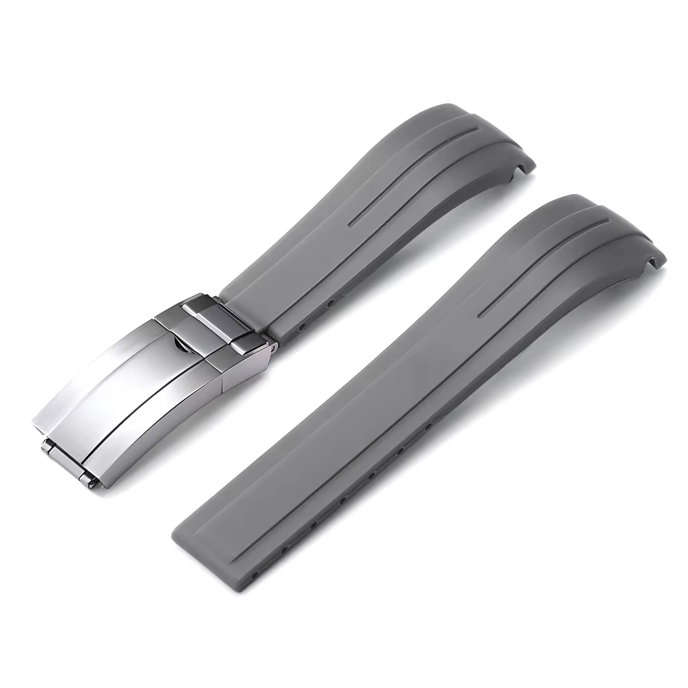 Bracelet en caoutchouc à extrémité incurvée, 20mm 21mm 22mm, pour Rolex pour DAYTONA pour SUBMARINER