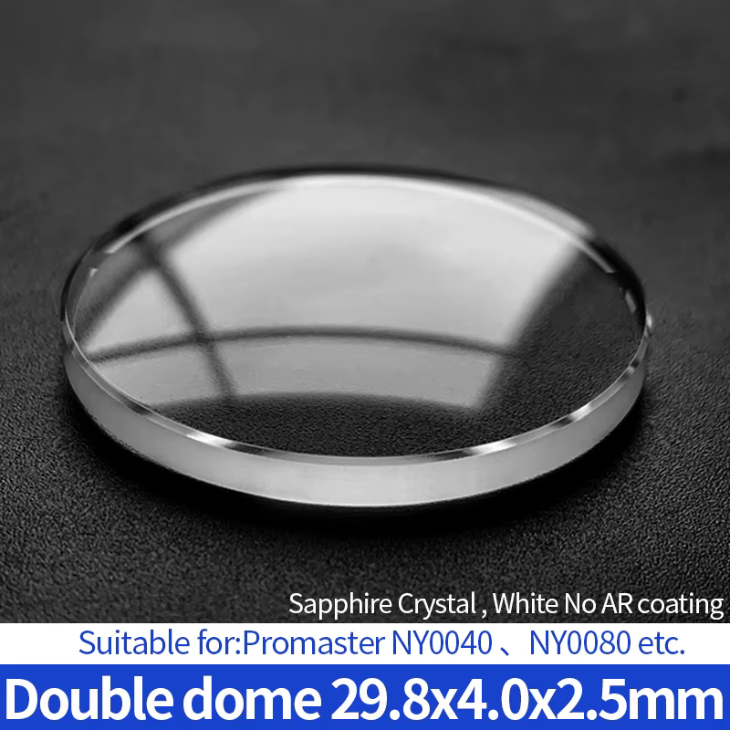 Saphir pour Citizen 29.8x4.0x2.5mm, double dôme, compatible avec Promaster NY0040 NY0080, pièces de 
