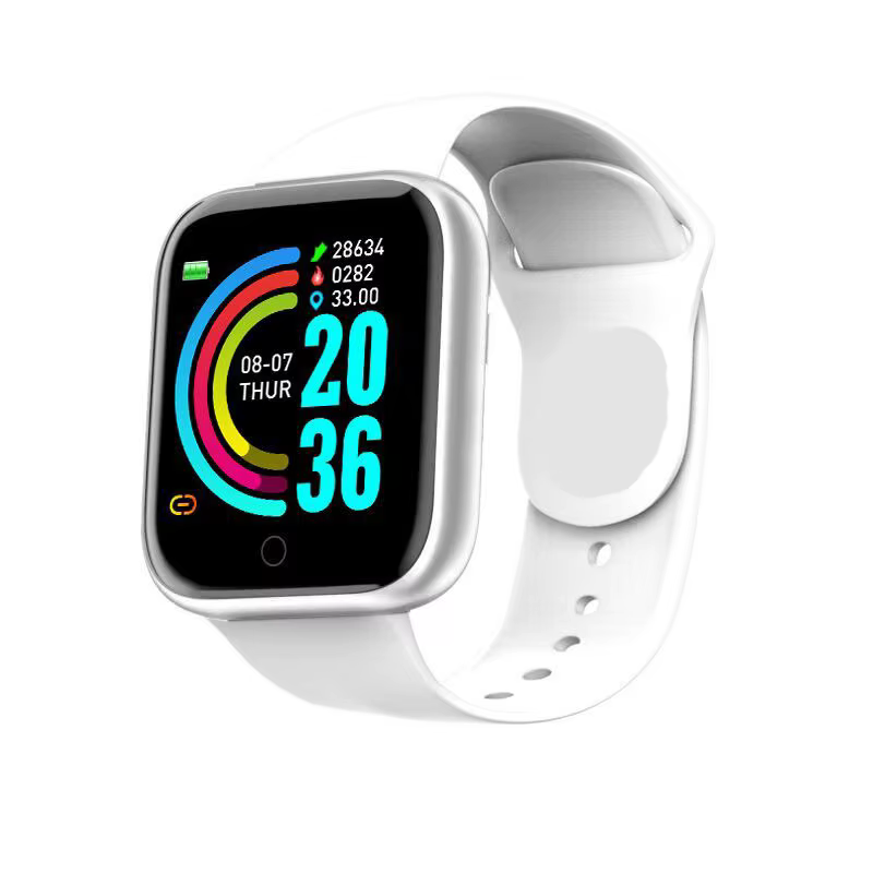 Montre intelligente Y68 pour hommes et femmes, montres-bracelets D20, horloge électronique, moniteur