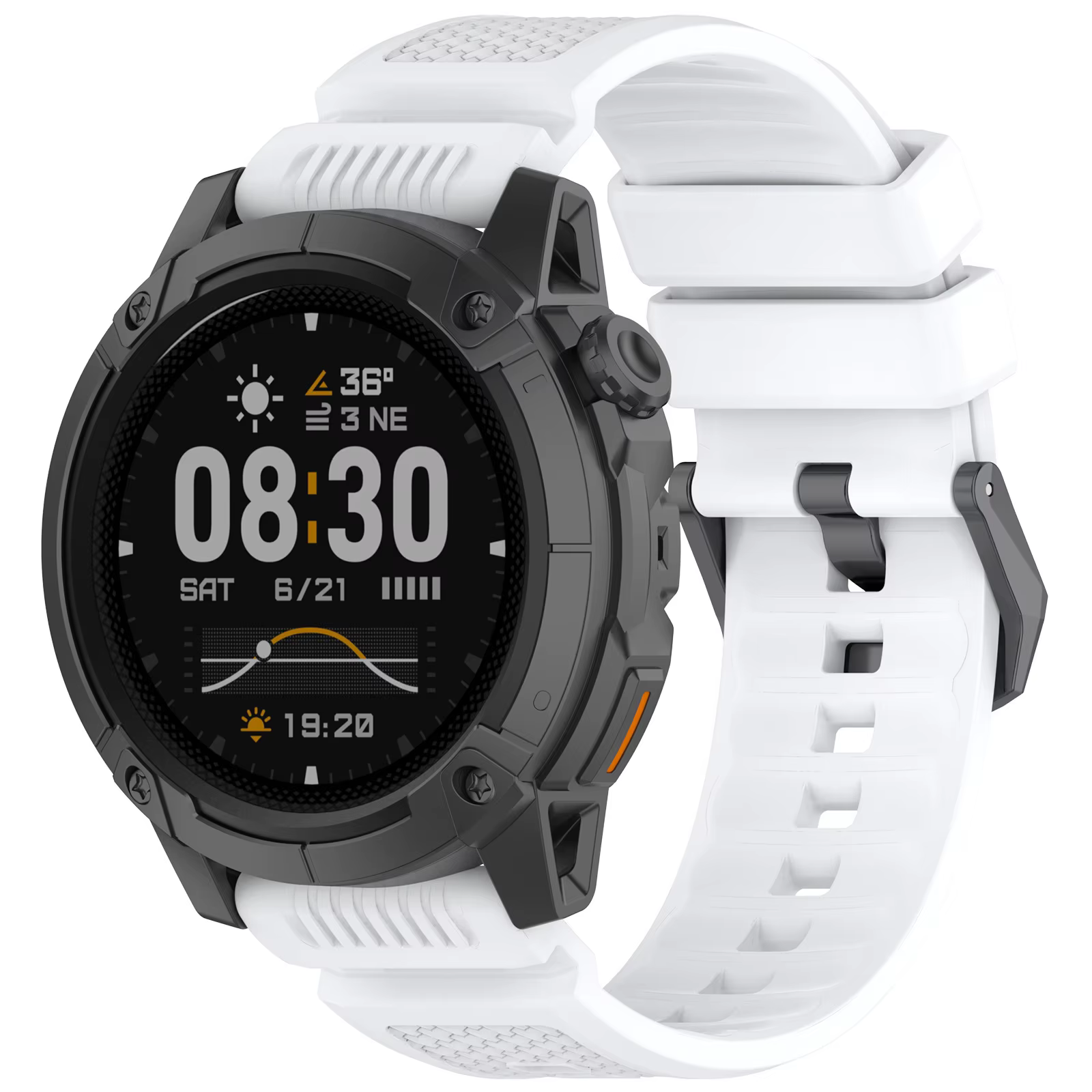 Bracelet en silicone renforcé de 24 mm pour COROS APEX 4 46 mm, bracelet confortable pour COROS NOMA
