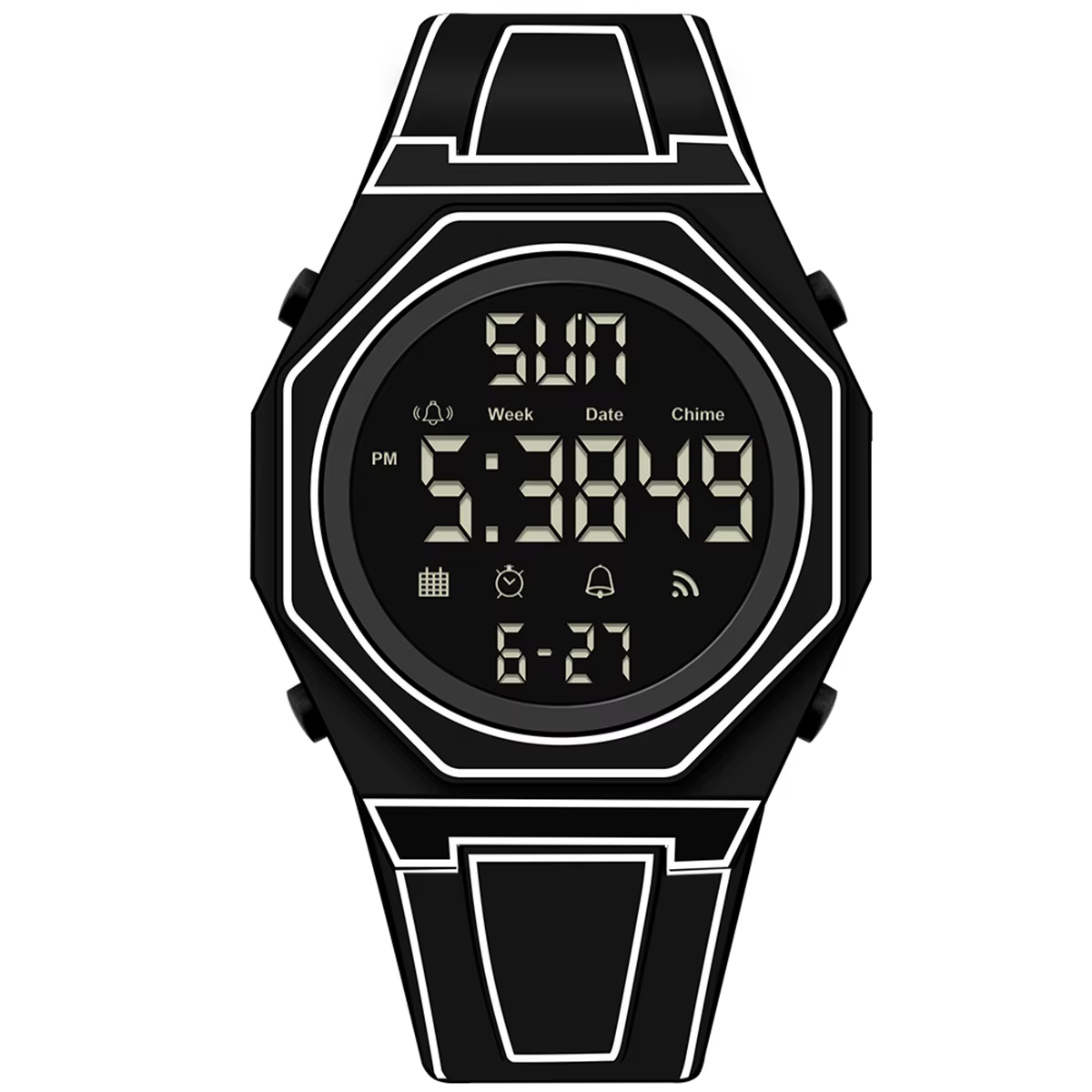 Montre d'athlétisme créative, croquis Simple et moderne, Design créatif, montre octogonale étanche,