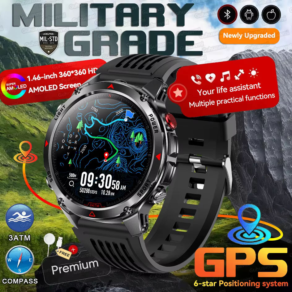 Forerunner 570 GPS montre intelligente 3ATM étanche AMOLED écran MULTI-bande GNSS boussole altimètre