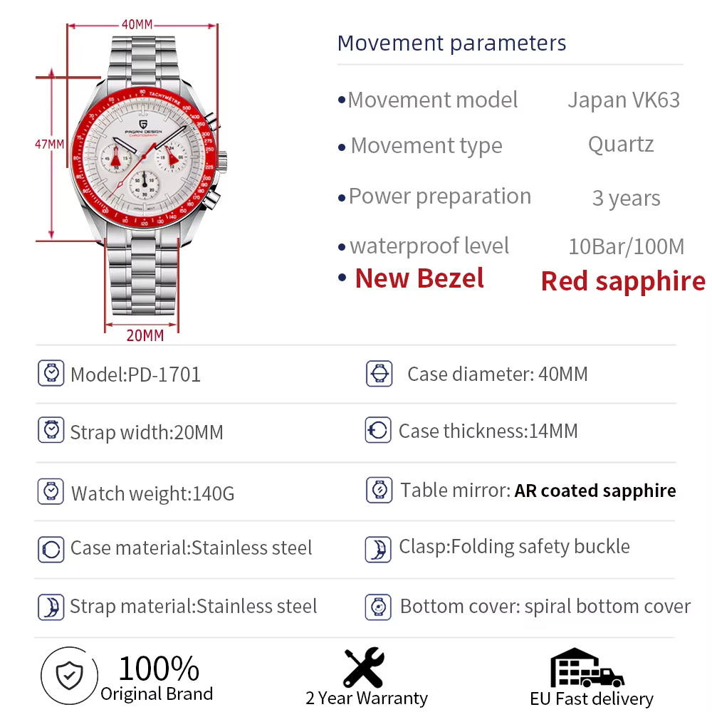 2025 nouveau PAGANI DESIGN AK Project Mars montres pour hommes montre à Quartz de luxe hommes AR sap