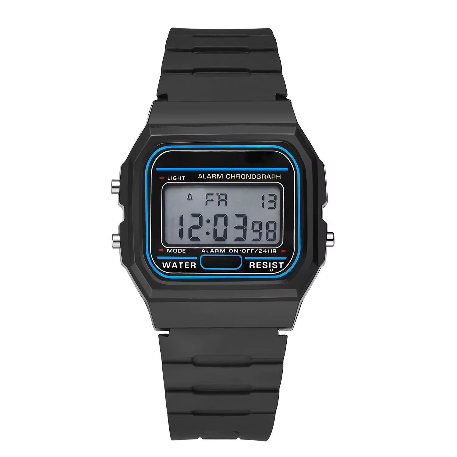 Montres-bracelets numériques étanches pour hommes, montres de sport vertes de l'armée, horloge élect
