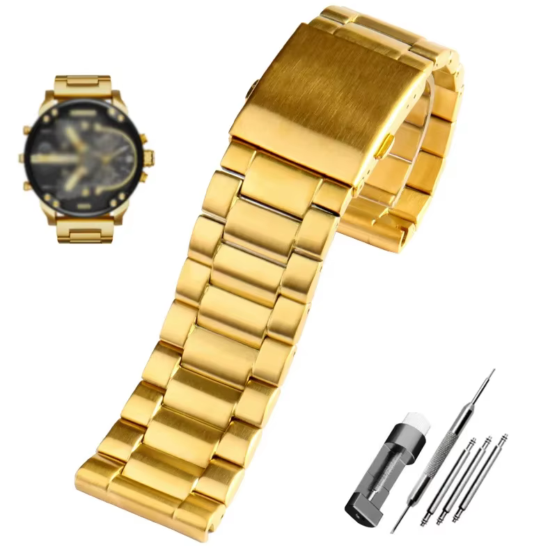 Bracelet de montre en acier inoxydable de haute qualité pour Diesel DZ7333 DZ4344, grand cadran pour