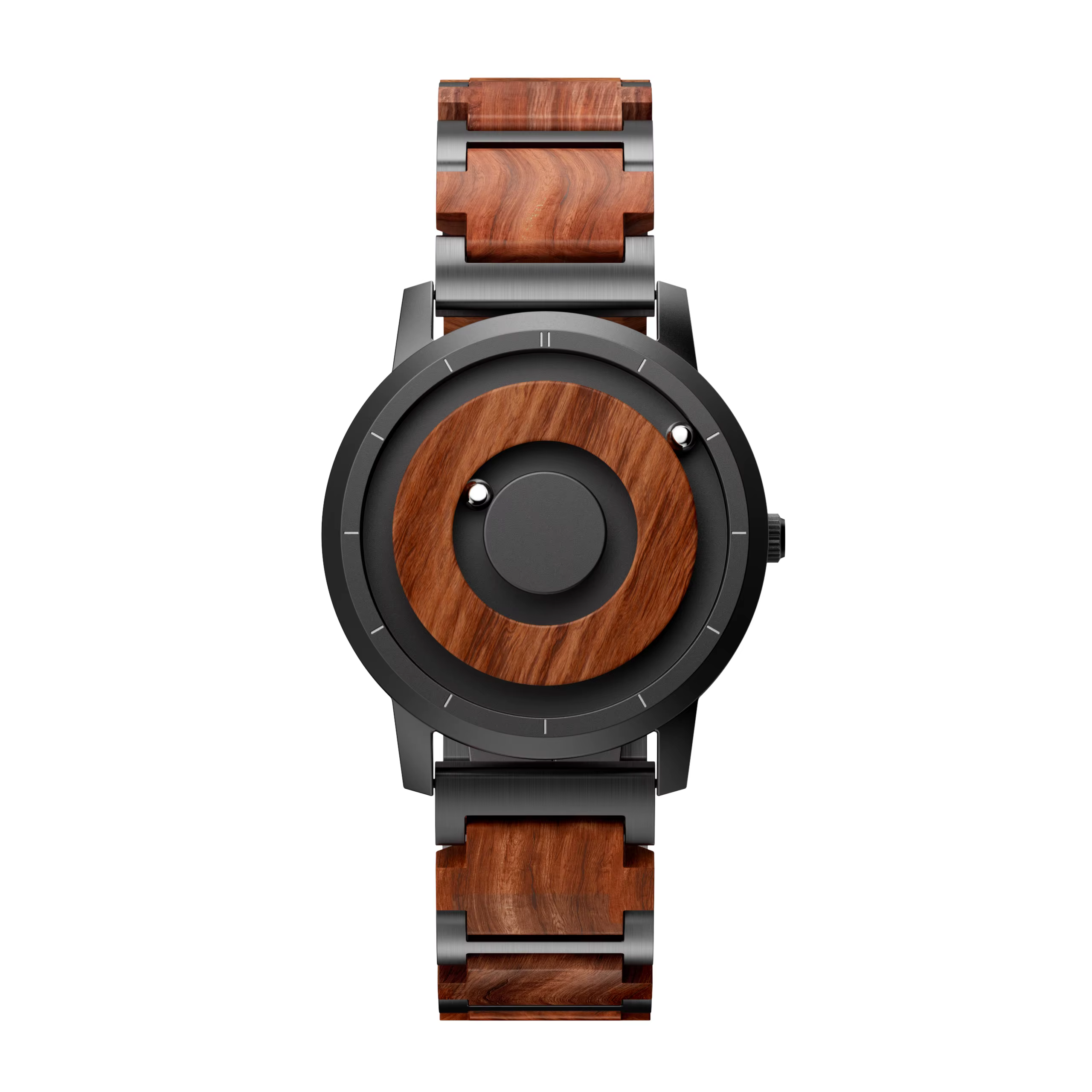 Montre magnétique pour homme EUTOUR, montre à quartz en bois étanche - Accessoires de mode élégammen