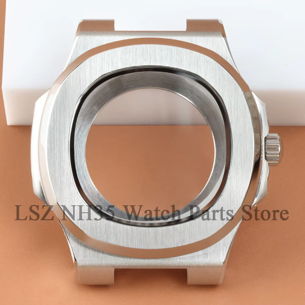 Boîtier de montre carré Nautilus modifié MOD 40mm NH35, dos Transparent pour Seiko NH35 NH36 NH38, m
