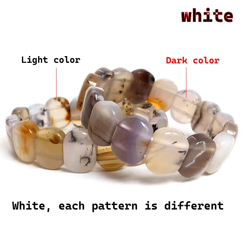 Nouveau Bracelet élastique en pierre de cristal d'agate naturelle 13x18mm pour hommes et femmes, bre
